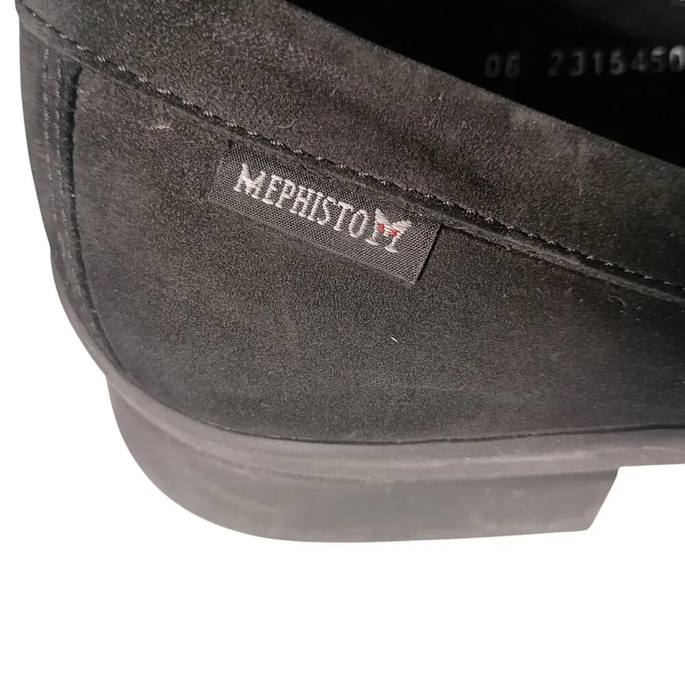 Mephisto Debby  Loafers Women's 8 Black Suede Slip On Comfort Shoes